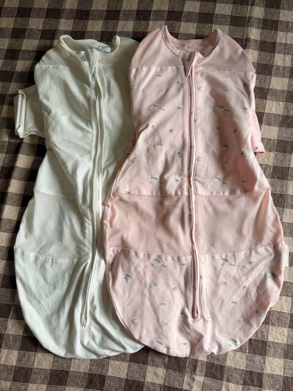 Kids Sleep Sack Swaddle - Pink and White